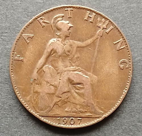 Edoardo vii 1907 - re, farthing